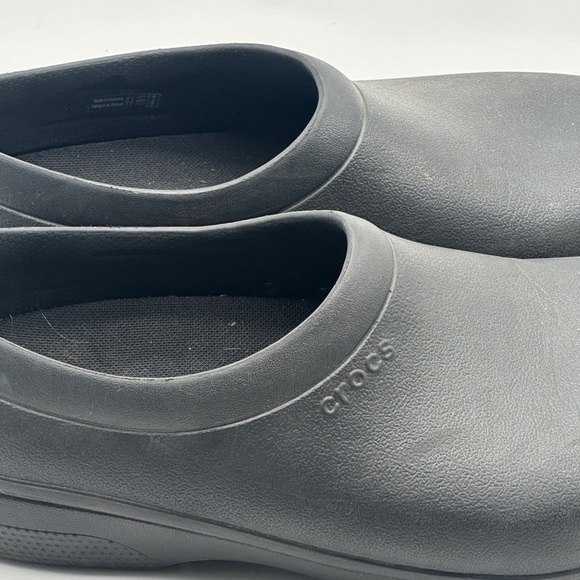 Crocs Slip Resistant Shoes On The Clock Work Clogs Black Slip On Mens 8 W 10 - Picture 5 of 11